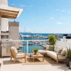 Sea-View Apartment with Large Sunny Terrace in Santa Catalina/ Son Armadams